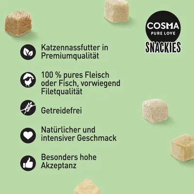 Probiergröße Cosma Snackies Hühnchen – Bild 2